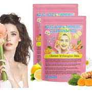 Timibee - Timibee Turmeric Kojic Acid Pads, Turmeric Cleansing Exfoliating Pads Facial Cleansing Skincare, Turmeric Kojic Acid Pads Facial Sponges for Cleansing and Exfoliating